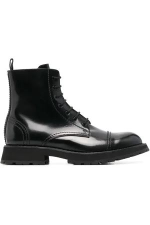 Alexander McQueen Lace-up leather ankle boots