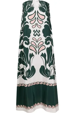 Adriana Degreas Robe en soie à imprimé graphique