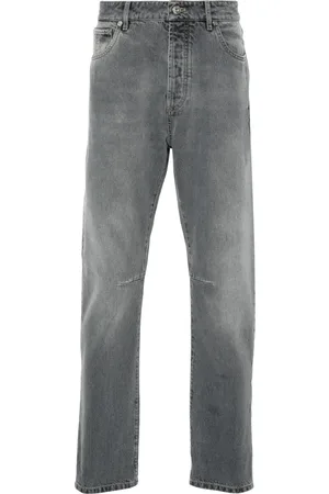 Brunello Cucinelli Jean à logo brodé
