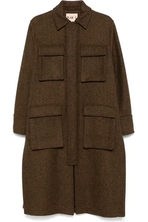 Plan C Manteau à motif de chevrons