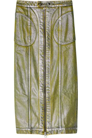 ECKHAUS LATTA Minijupe métallisée à fermeture zippée