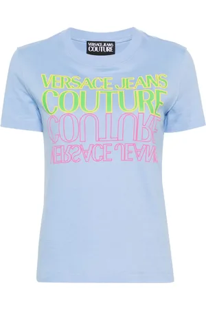 VERSACE T-shirt en coton à logo imprimé