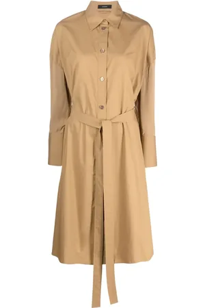 Joseph Robe-chemise en coton à taille nouée