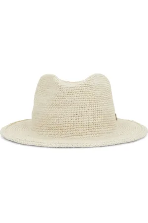 Borsalino Chapeau à design en paille tressée tressée