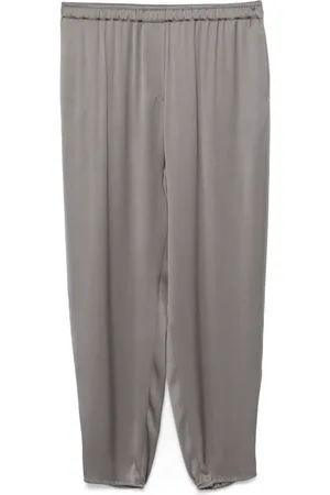 Giorgio Armani Pantalon en soie à coupe fuselée