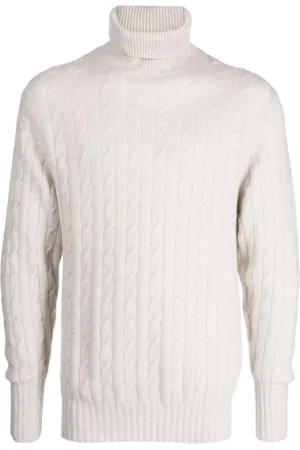 N.PEAL Pull en maille torsadée à col roulé