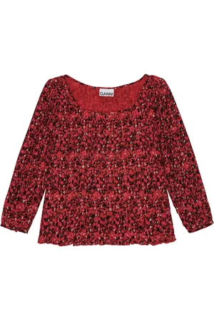 Ganni Blouse plissée à volants