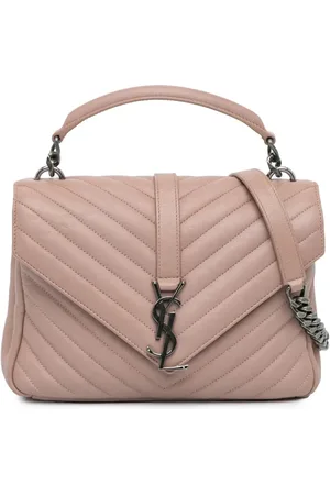 Saint Laurent Sac à bandoulière College Bag médium en peau de mouton à matelassage chevrons (2016)