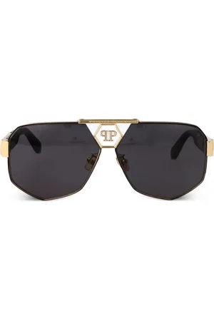 Philipp Plein Lunettes de soleil à plaque logo