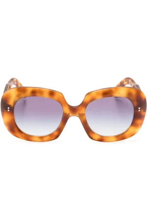 CUTLER & GROSS Lunettes de soleil carrées à effet écailles de tortue