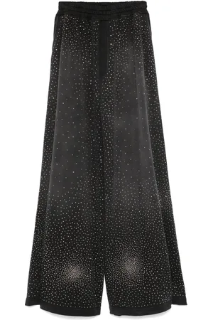 GIUSEPPE DI MORABITO Pantalon palazzo à ornements strassés