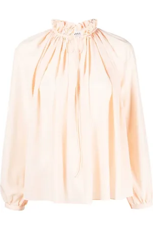 Lanvin Blouse en soie à col plissé