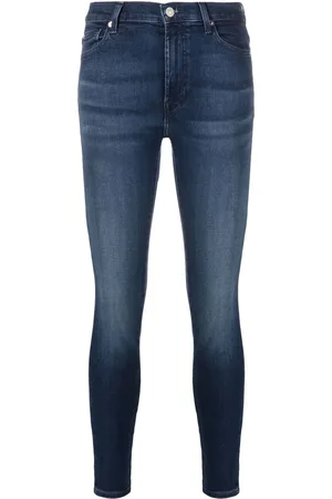 7 for all Mankind Jean skinny à effet délavé