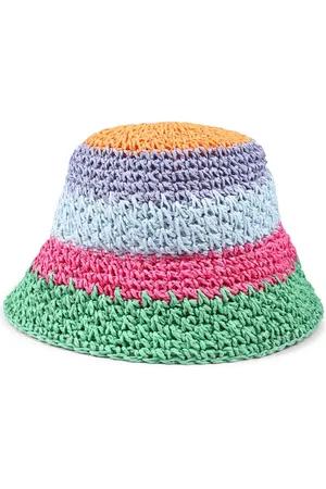 Molo Chapeau rayé en paille tressée