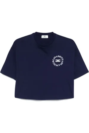 Elisabetta Franchi T-shirt crop à logo imprimé