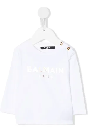 Balmain T-shirt à logo métallisé