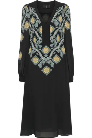 Etro Robe mi-longue à motif cachemire
