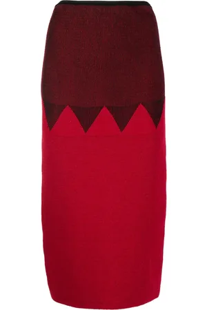 Jean Paul Gaultier Jupe mi-longue 1987 à motif zigzag