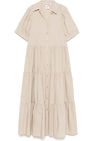 DKNY Robe mi-longue à volants superposés