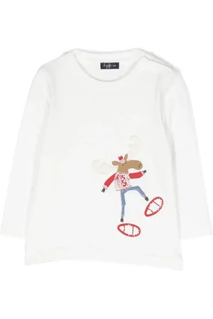 Il gufo T-shirt en coton à imprimé graphique