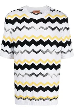 Missoni T-shirt en maille à motif zig-zag