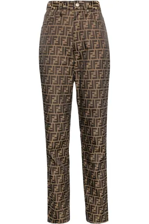 Fendi Pantalon fuselé à motif Zucca (années 1990-2000)