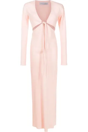 Gloria Coelho Robe longue en satin à col v