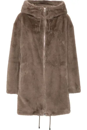 P.A.R.O.S.H. Manteau en fourrure artificielle à capuche