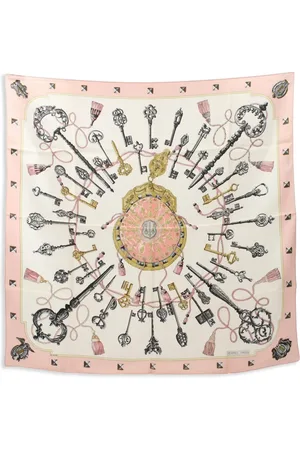 Hermès Foulard Les Clés 90 Twilly en soie (années 2010)