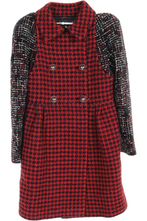 CHANEL Manteau croisé à motif pied-de-poule (1986-1988)