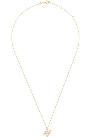 Aliita Collier Letra N en 9ct à pendentif en améthyste