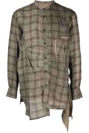 ZIGGY CHEN Chemise en lin à carreaux