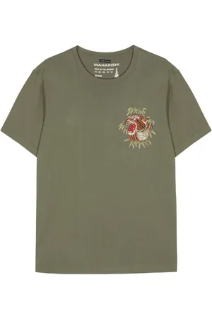 Maharishi T-shirt en coton à motif tigre brodé
