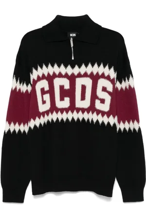 GCDS Pull à logo en intarsia