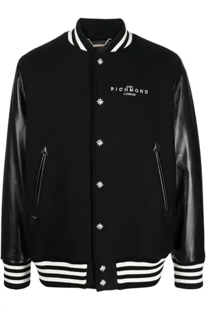 John Richmond Veste teddy à bords rayés
