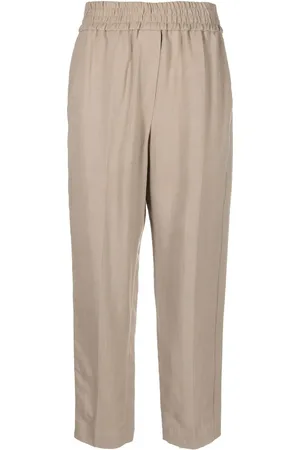 Brunello Cucinelli Pantalon à taille haute