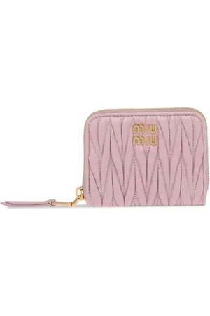 Miu Miu Porte-monnaie matelassé en cuir