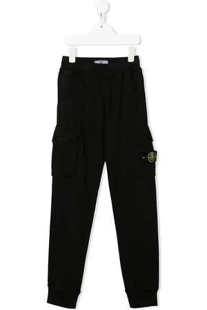 Stone Island Pantalon de jogging en coton à patch logo