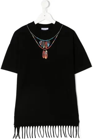 MARCELO BURLON Robe imprimée à franges