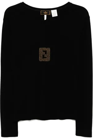 Fendi T-shirt à patch logo (1980)