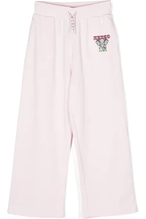 Kenzo Pantalon de jogging en coton à logo brodé