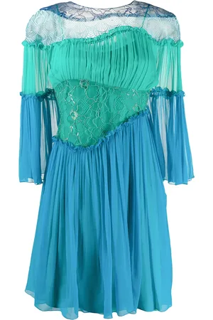 Alberta Ferretti Robe mi-longue à empiècements contrastants