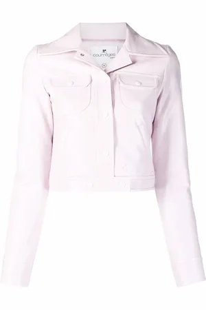 Courrèges Veste crop à col cranté