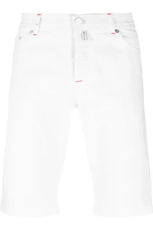 Kiton Short en jean à patch logo