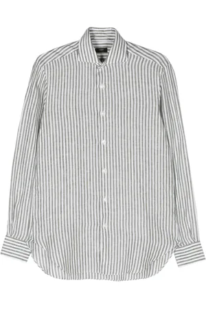 BARBA Chemise rayée en lin