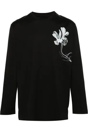 Y-3 T-shirt en coton GFX à fleurs