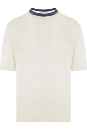 Auralee T-shirt à col contrastant