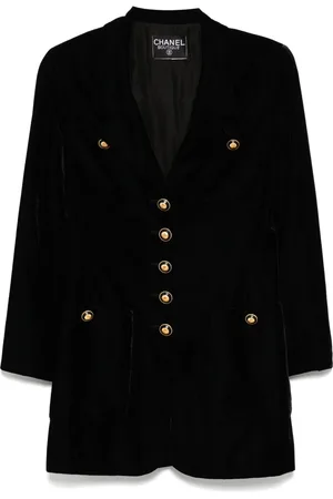 CHANEL Manteau à boutons CC (années 1990)