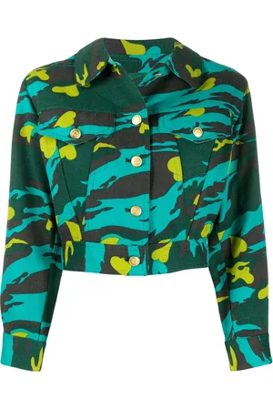 Jean Paul Gaultier Veste en denim à motif camouflage
