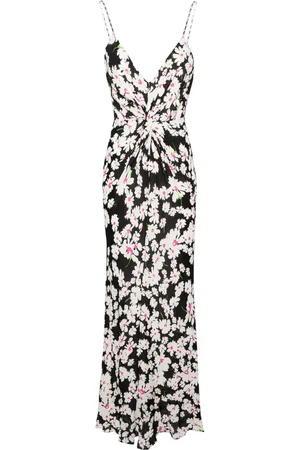 Msgm Robe longue en crêpe à fleurs